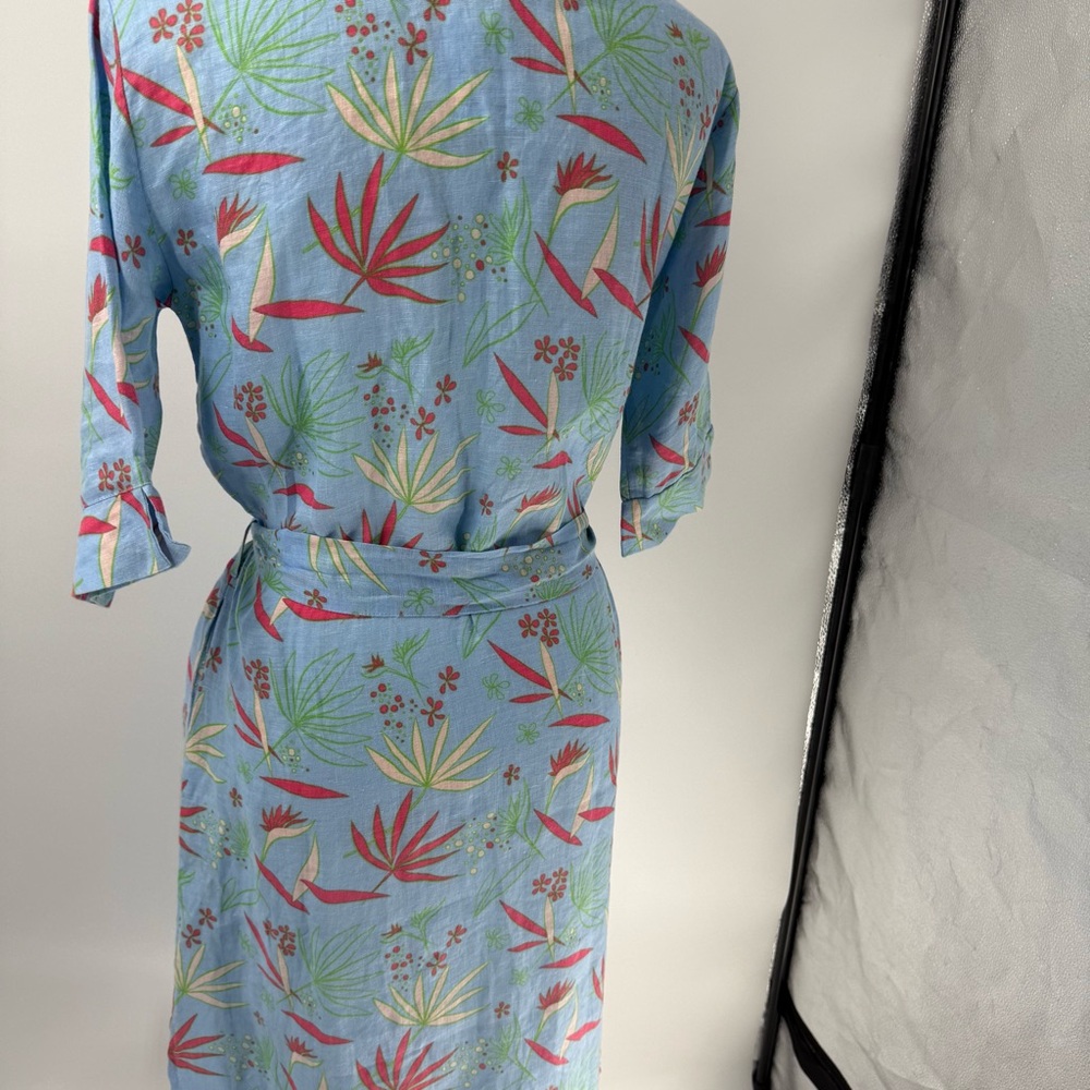 Hiho Floral Linen Midi Dress - Picture 5 of 13